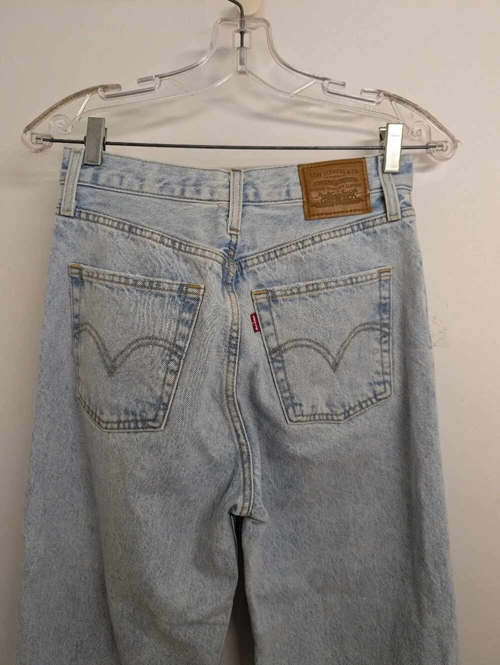 Levi's Ribcage Straight Ankle High Rise Jeans Light Wash W27 L29 - Picture 5 of 8